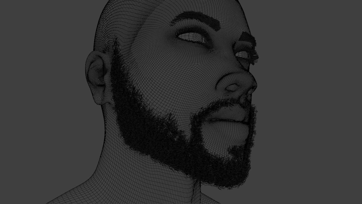 Short Beard 3D model_12