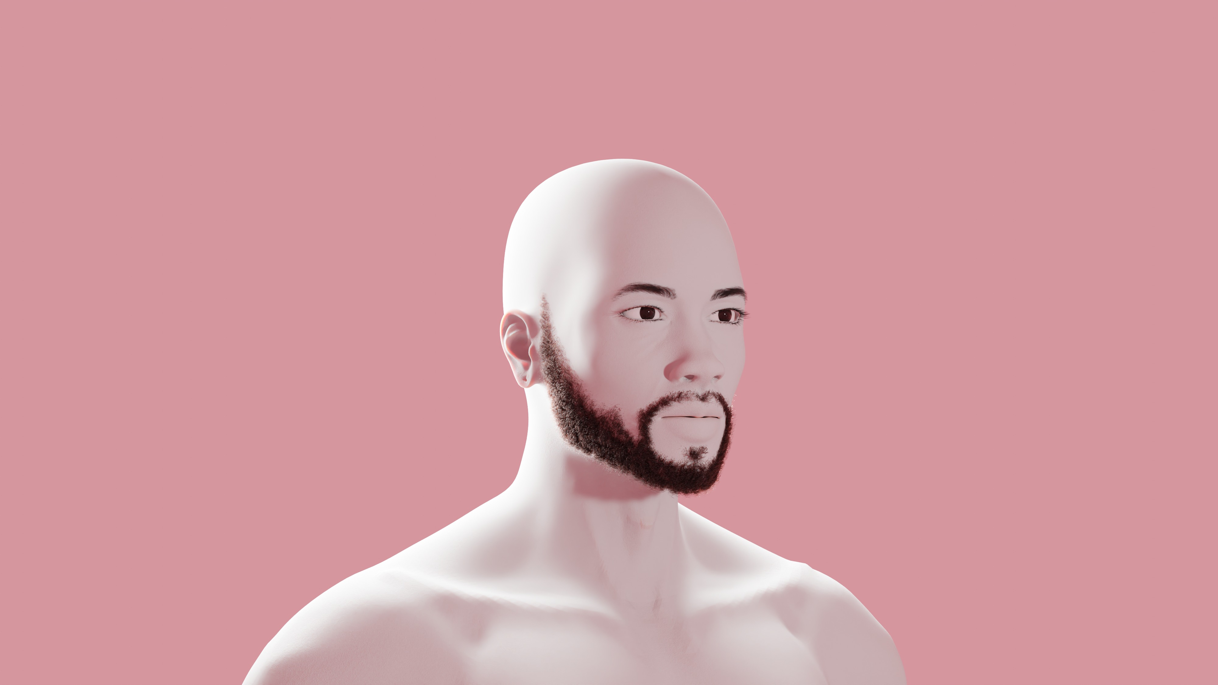 Short Beard 3D model_2