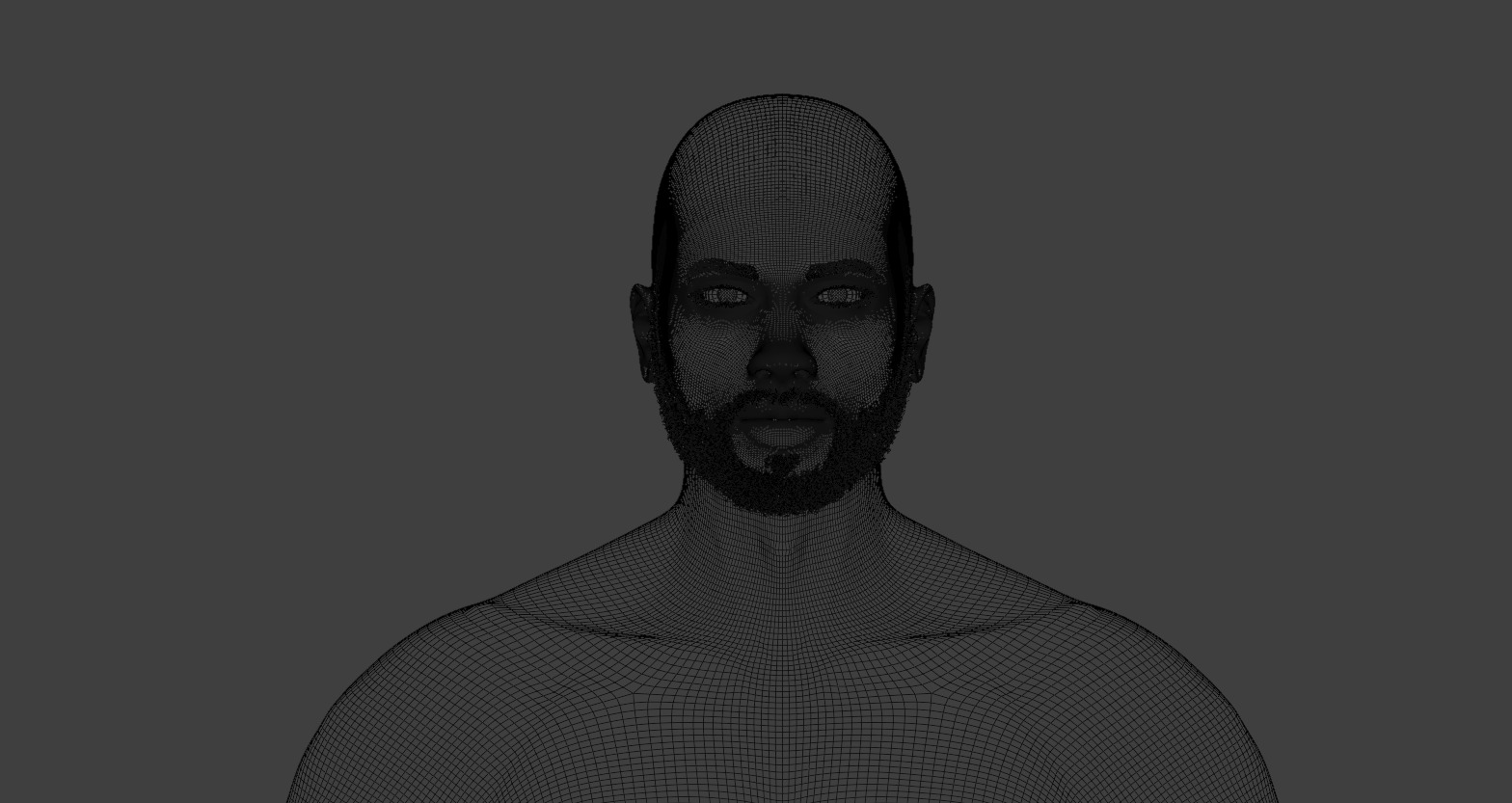Short Beard 3D model_8