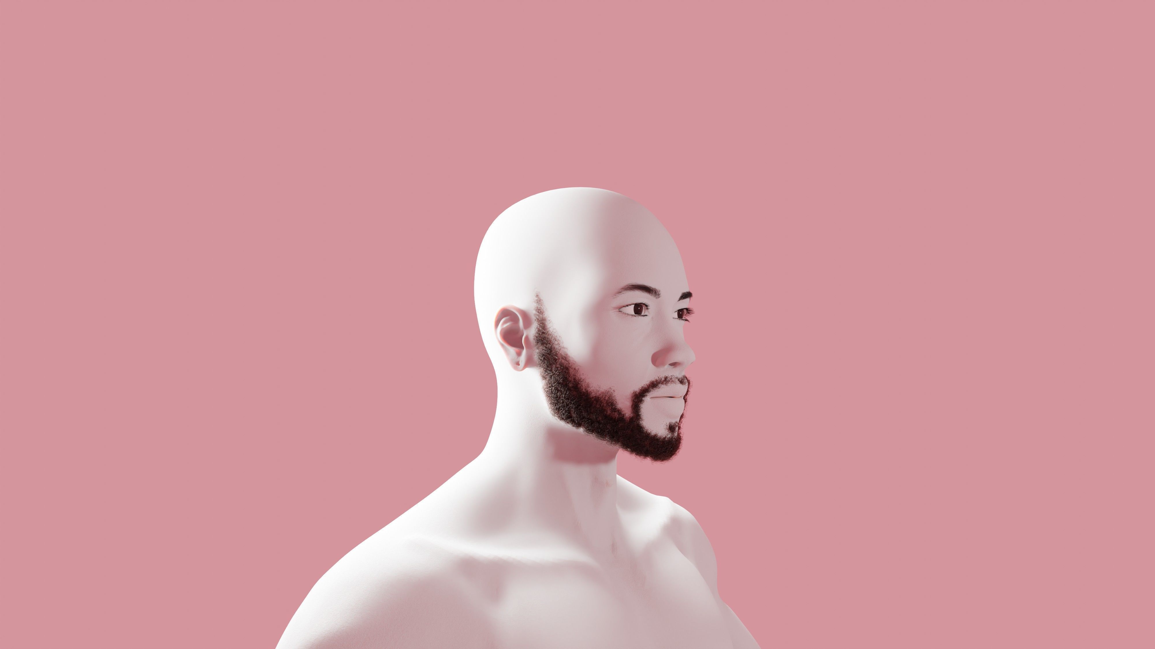 Short Beard 3D model_1
