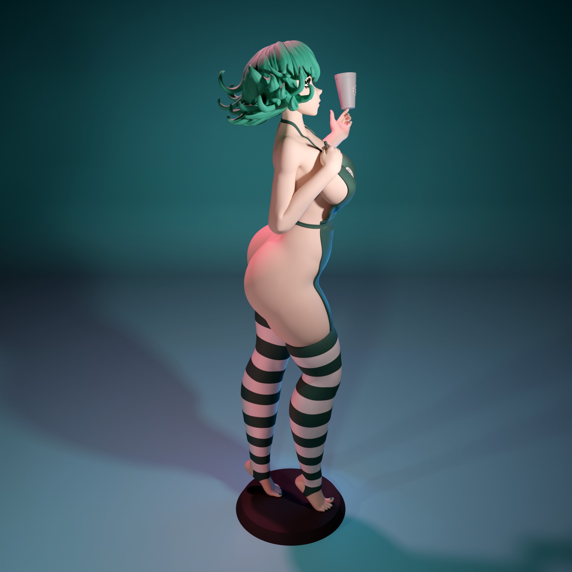 Starbucks Tatsumaki from Onepunchman 3D print model_2
