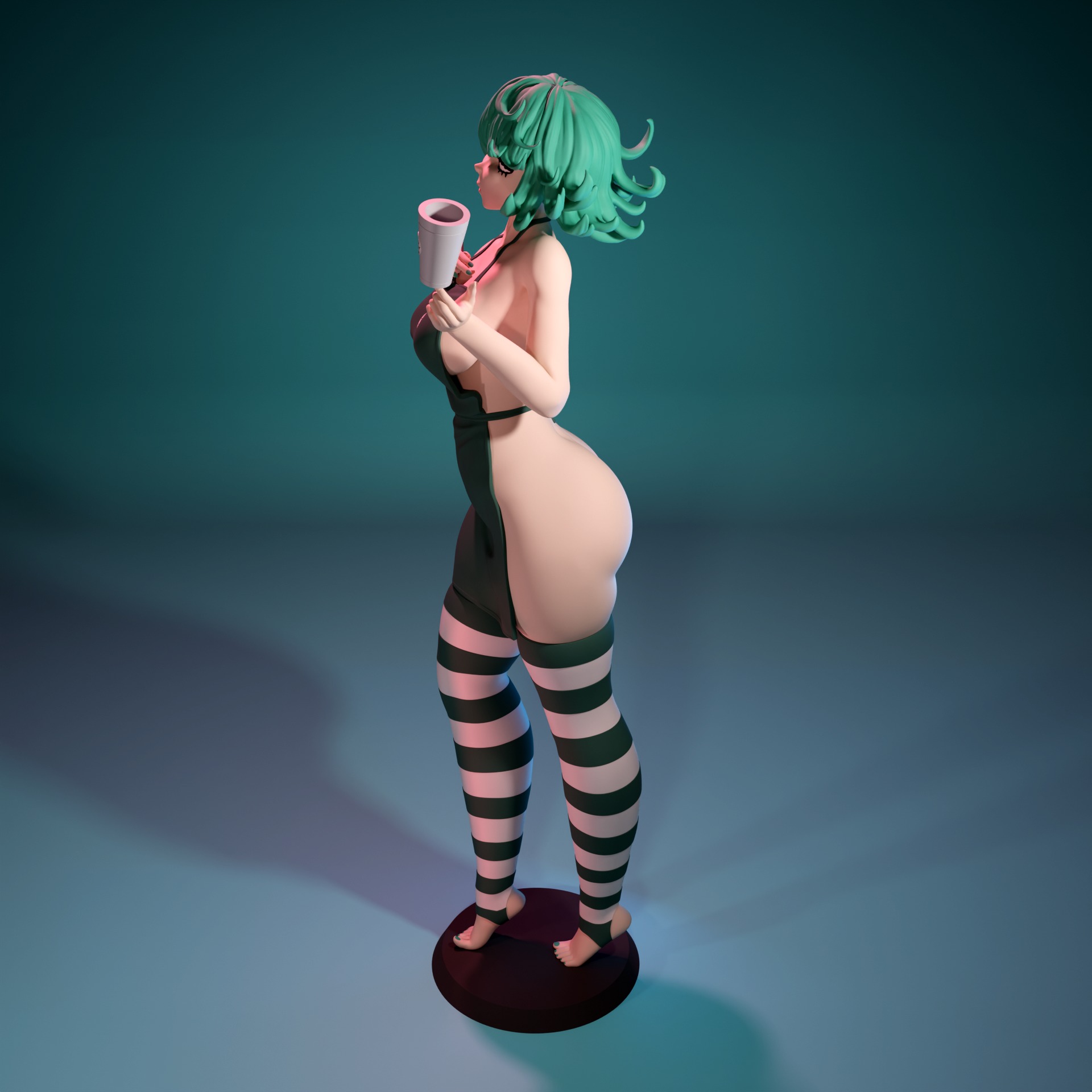 Starbucks Tatsumaki from Onepunchman 3D print model_4