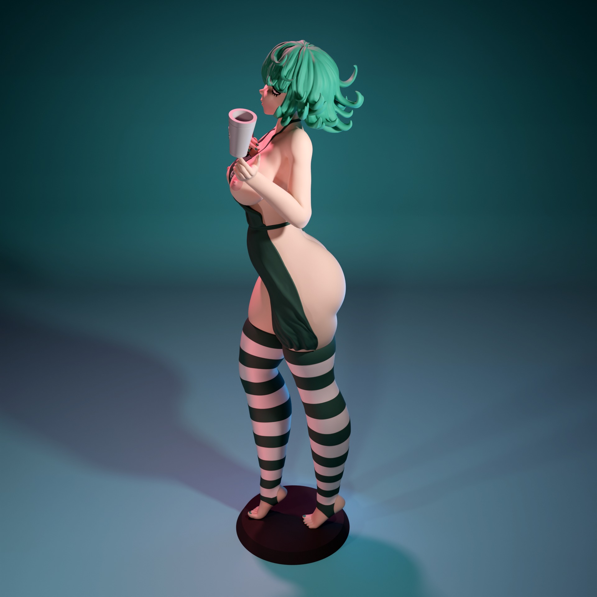 Starbucks Tatsumaki from Onepunchman 3D print model_15