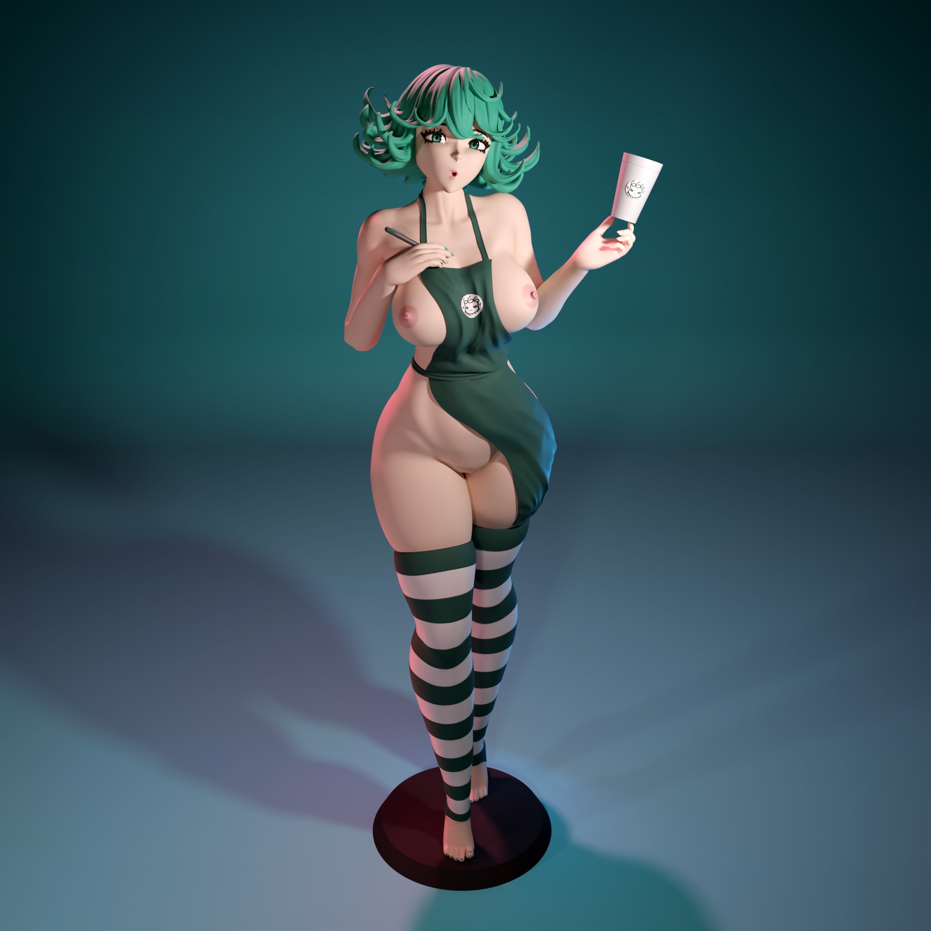 Starbucks Tatsumaki from Onepunchman 3D print model_12