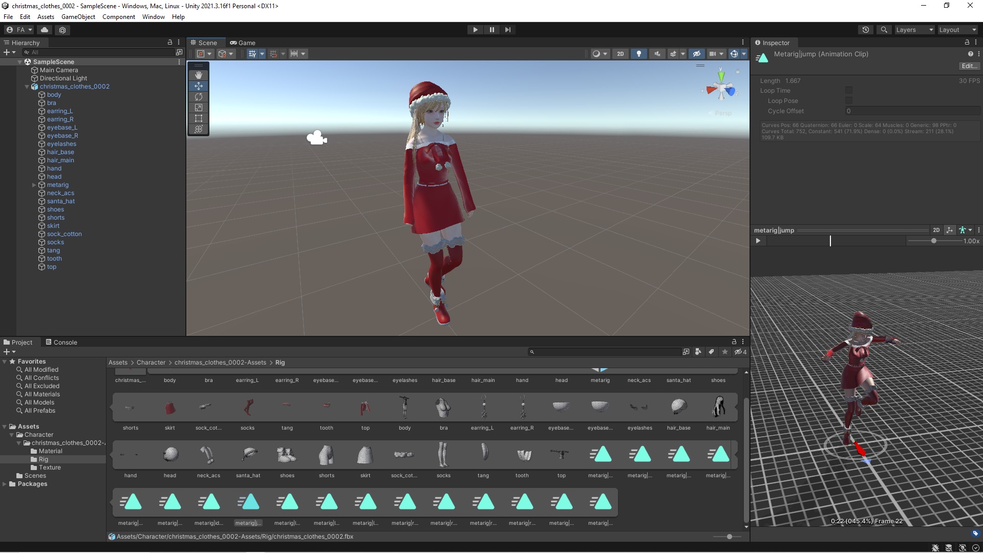 Christmas Clothing 0002 - UE5 - Unity - Blender - Animated Low-poly 3D model_9