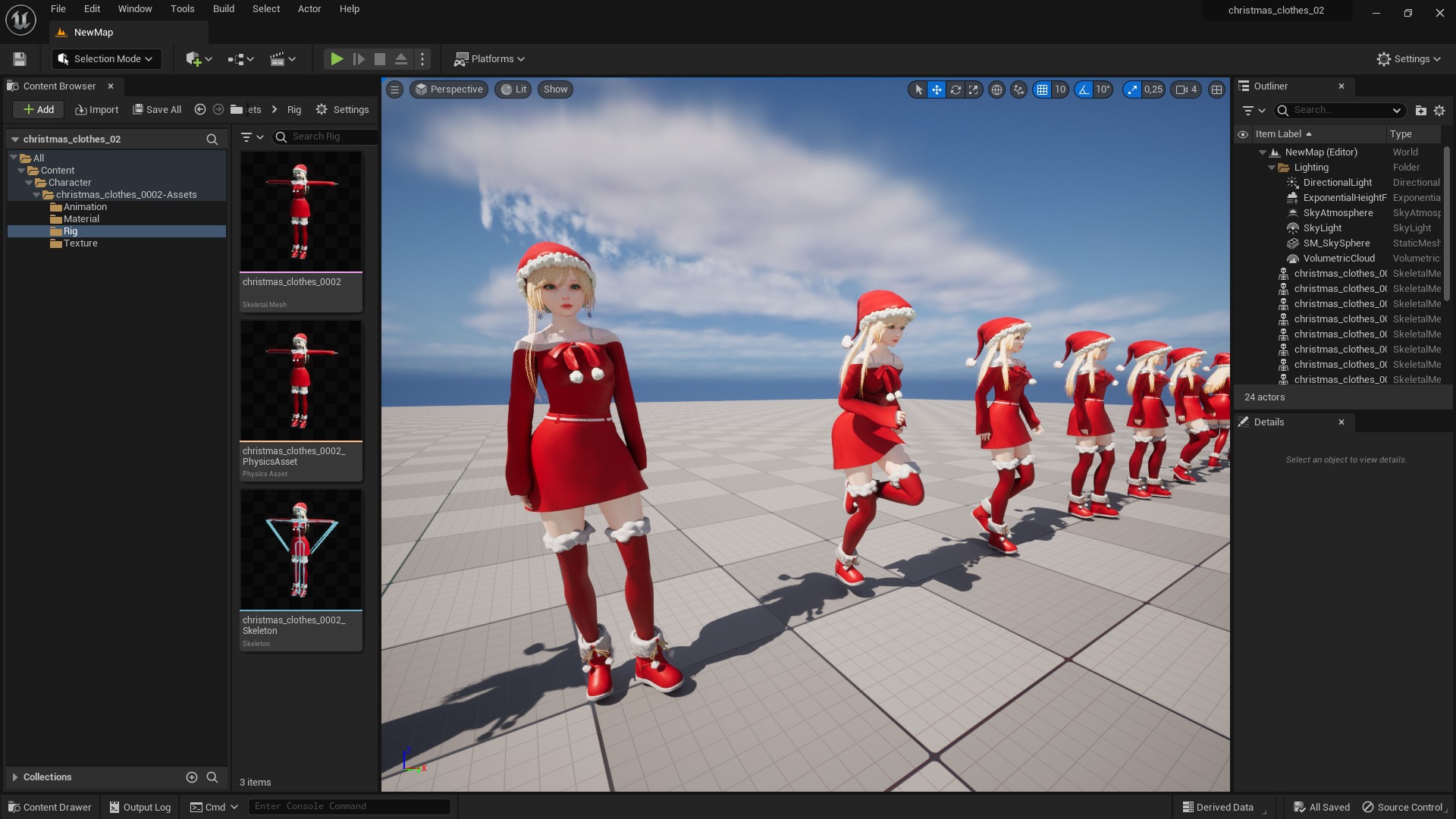 Christmas Clothing 0002 - UE5 - Unity - Blender - Animated Low-poly 3D model_8