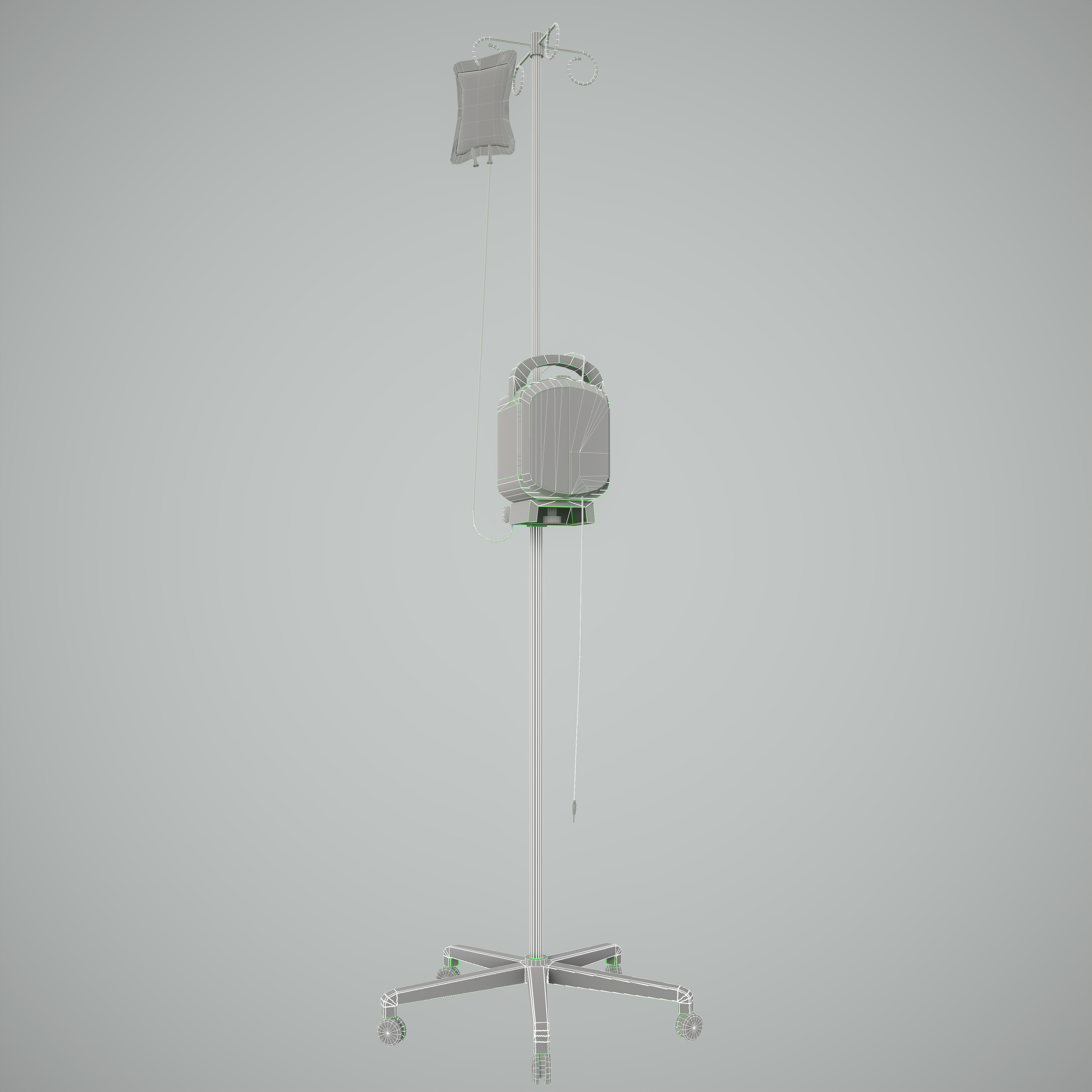 Optimized Infusion Pump Low-poly 3D model_9