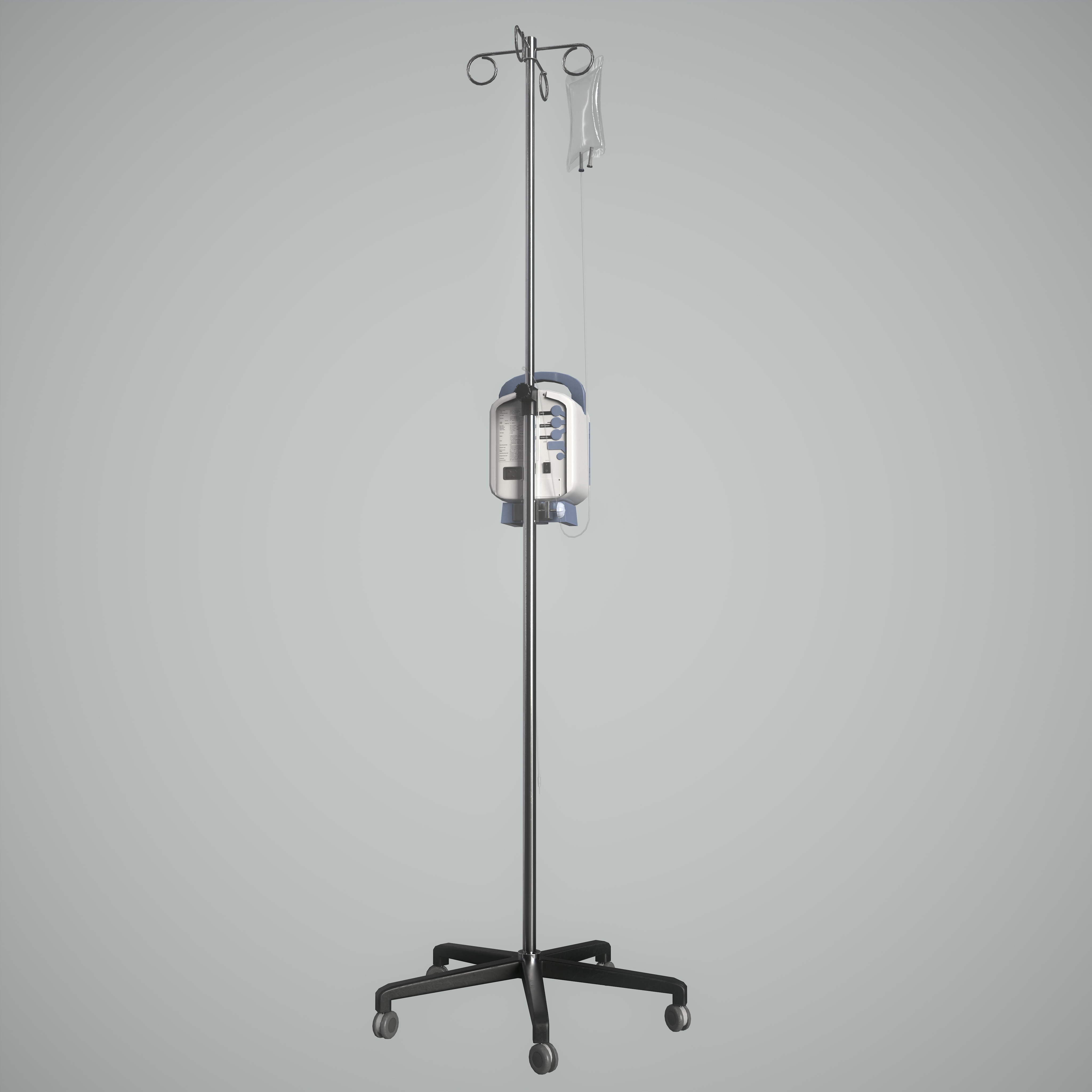 Optimized Infusion Pump Low-poly 3D model_5