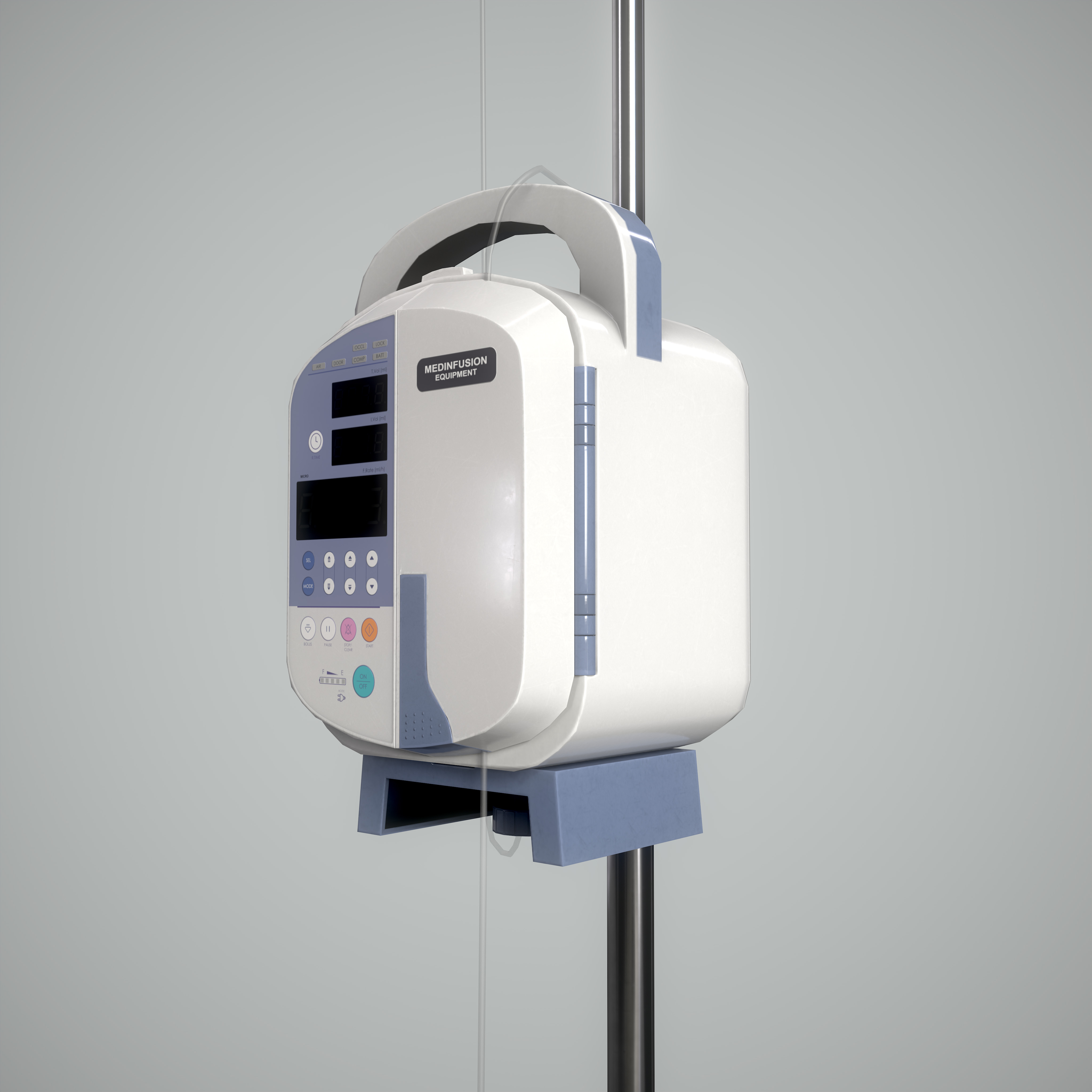 Optimized Infusion Pump Low-poly 3D model_6