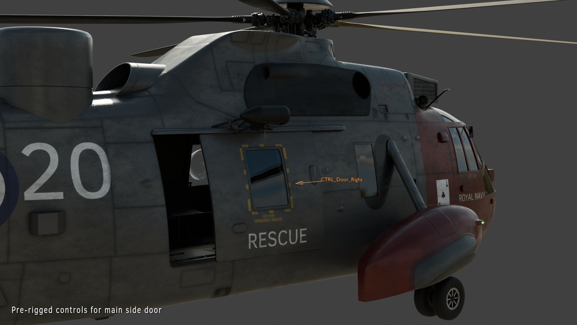 Westland Sea King HAR5 Royal Navy 3D model_10