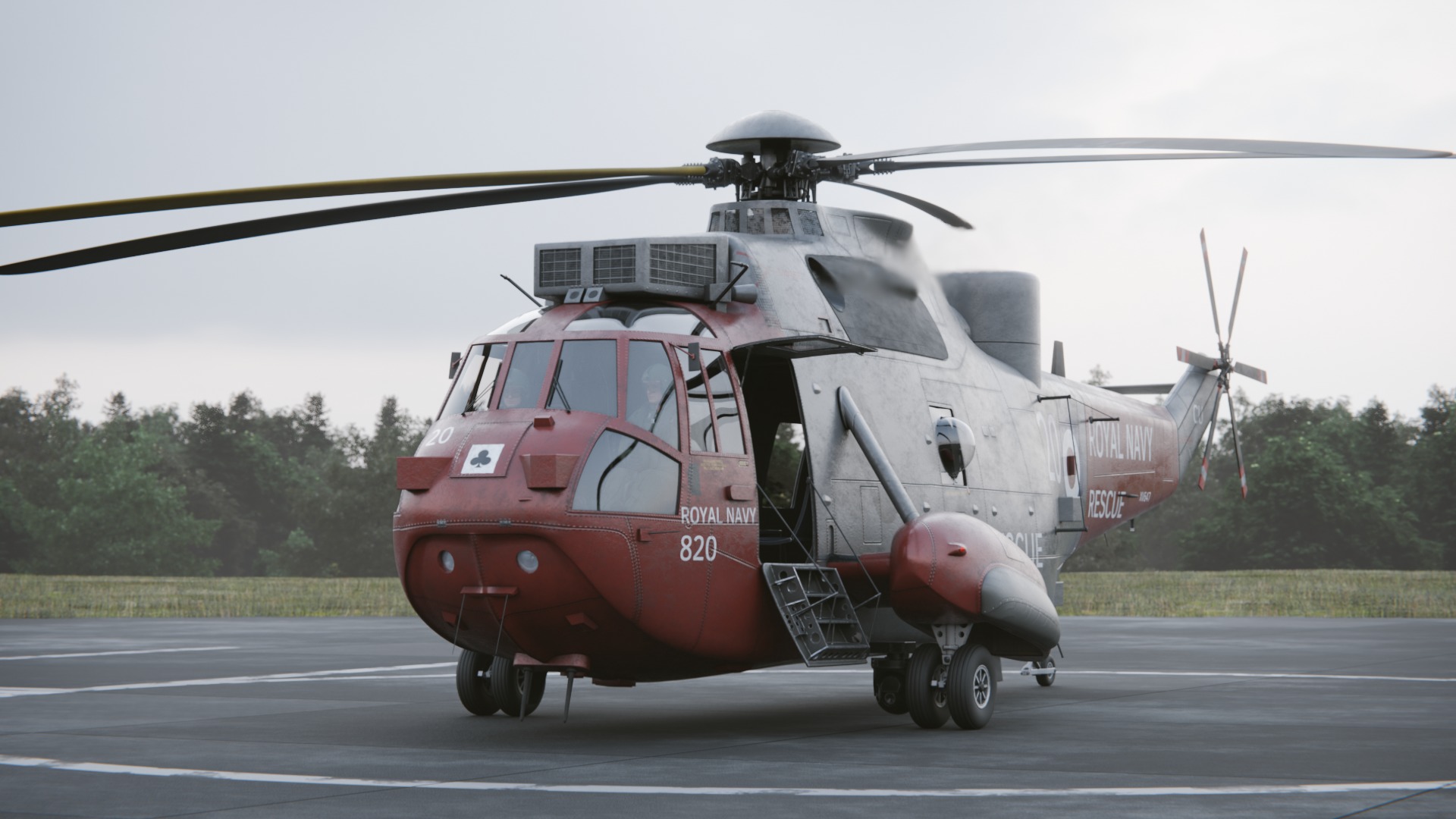 Westland Sea King HAR5 Royal Navy 3D model_2