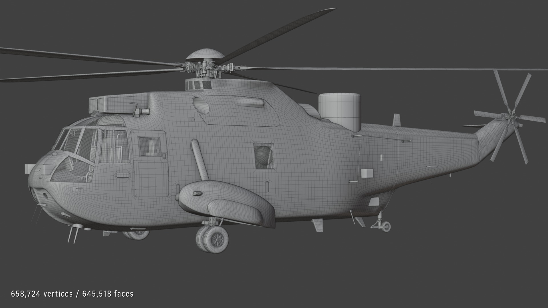 Westland Sea King HAR5 Royal Navy 3D model_7