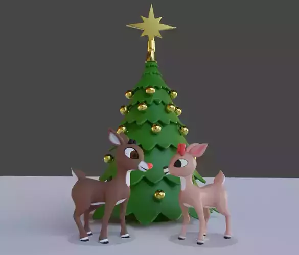 Rudolph and Clarice - Christmas Reindeer 3D print model