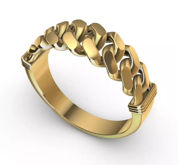 anillo hombre cadena 3D print model_0