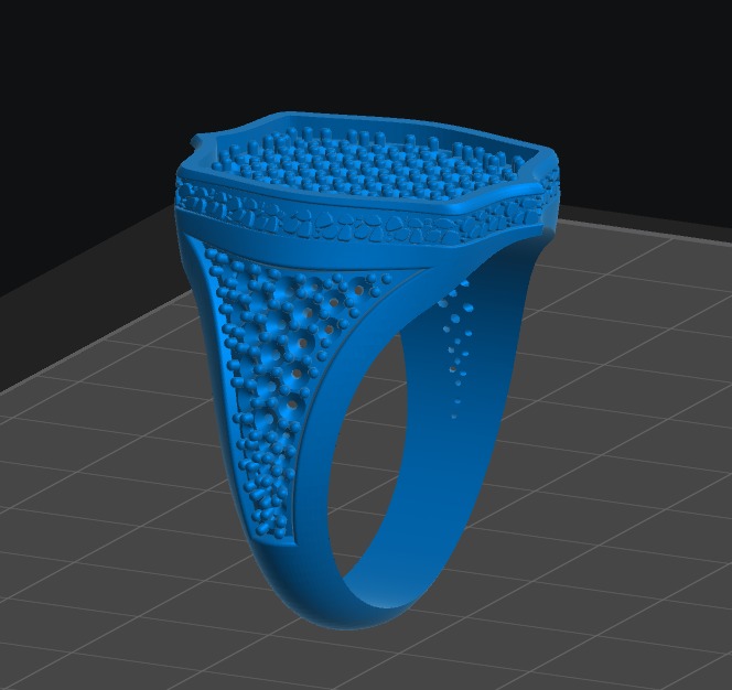 Anillo Hombre piedras 3D print model_1