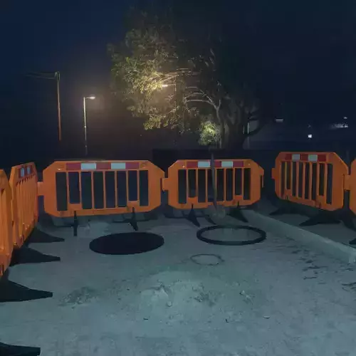 Orange Plastic Roadwork Barricade 3D model