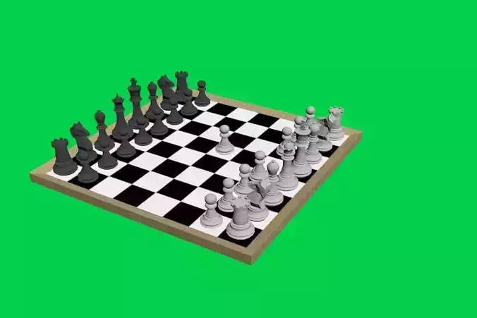 low-poly chess