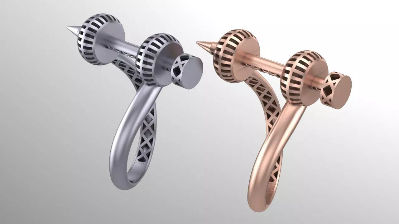 nail fusion ring ver2 3D print model_0