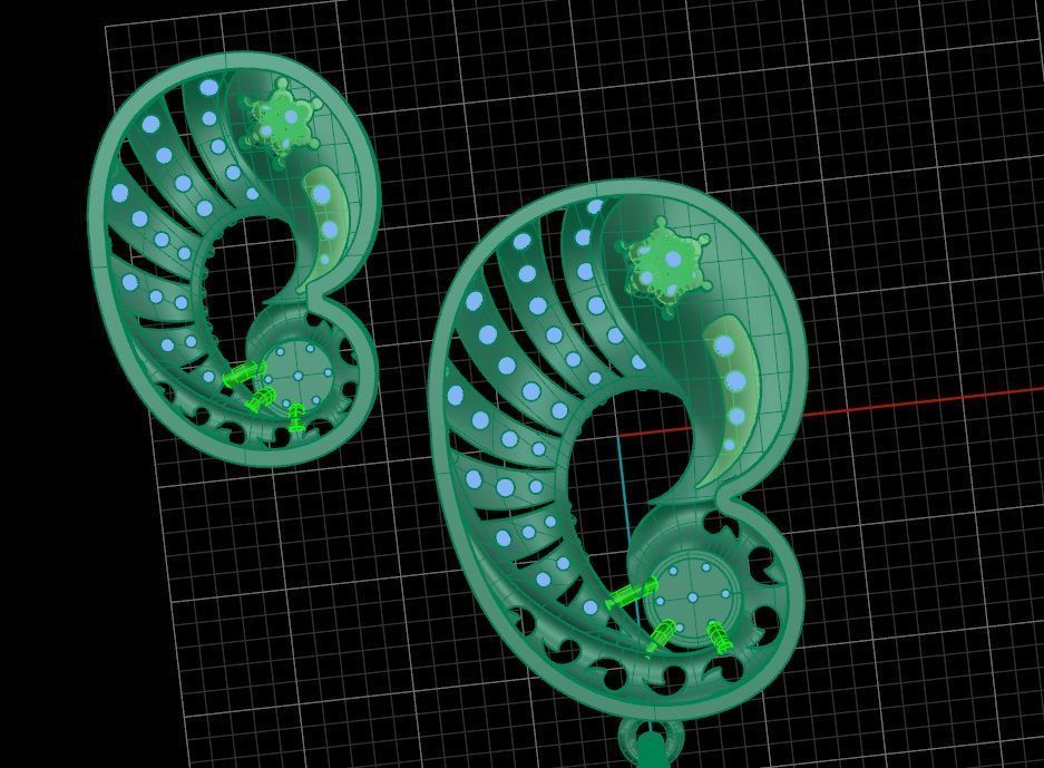 Beautiful diamond pendant with Tops Locket set 3D print model_5