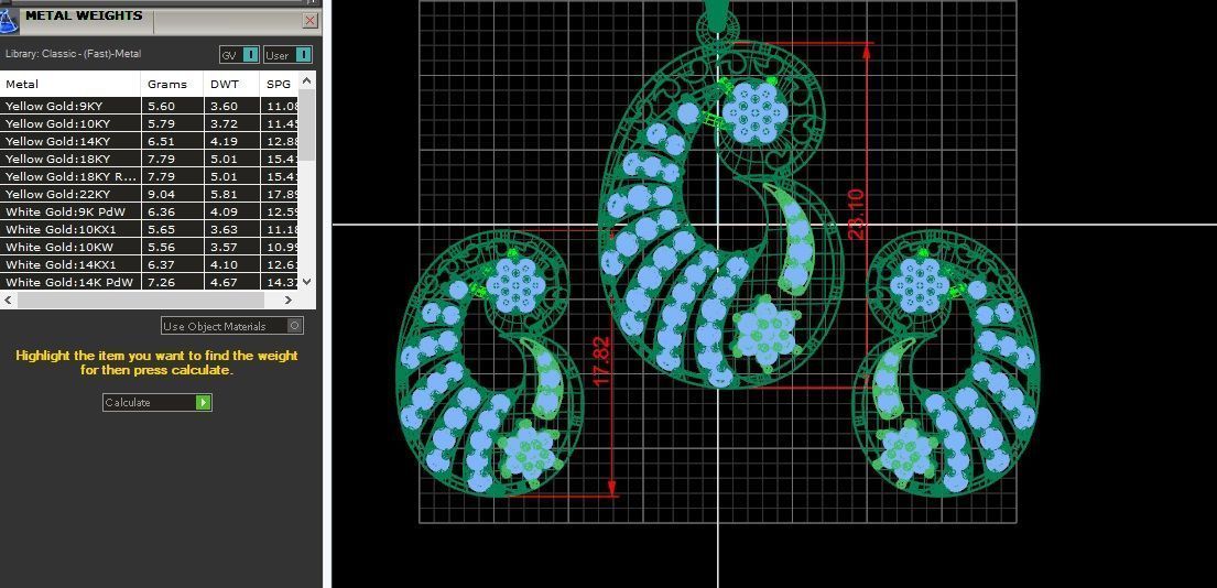 Beautiful diamond pendant with Tops Locket set 3D print model_3