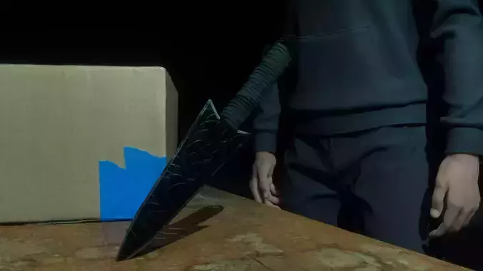 Stealth Throwing Knife 3D model