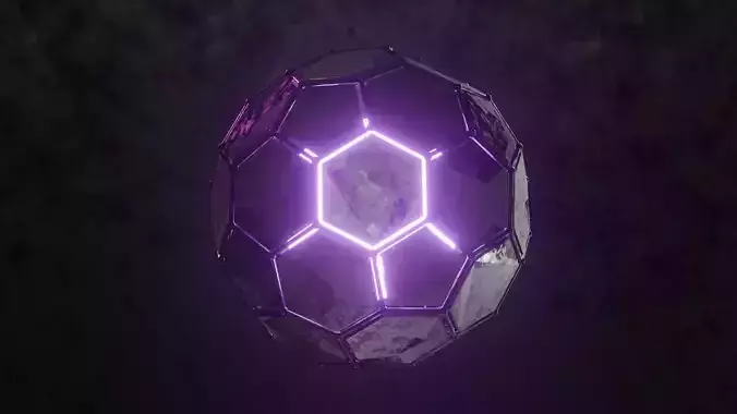 Customizable Sci-Fi Futuristic Metal Sphere Ball