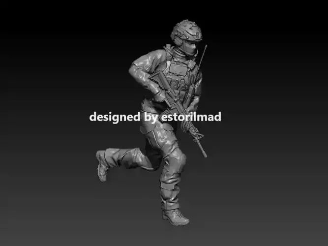 SOLDADO FUERZAS ESPECIALES CORRIENDO 3D print model