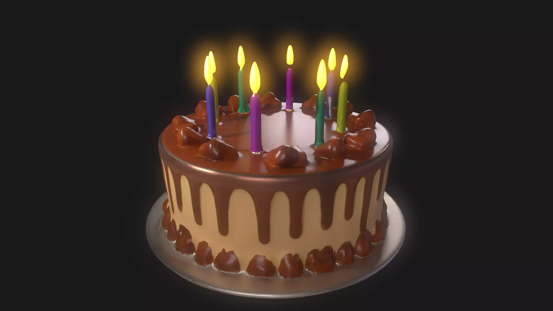 Chocolate Cake 3D model_0