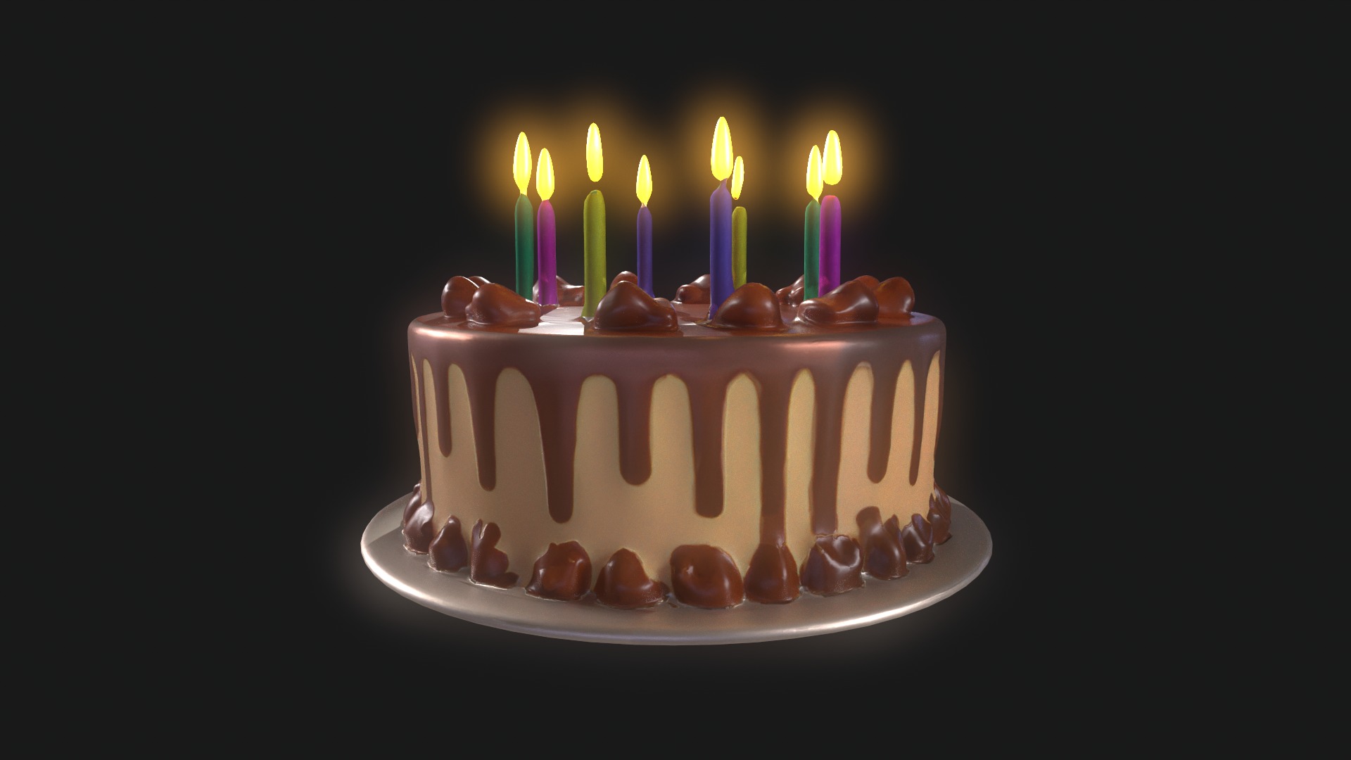 Chocolate Cake 3D model_3