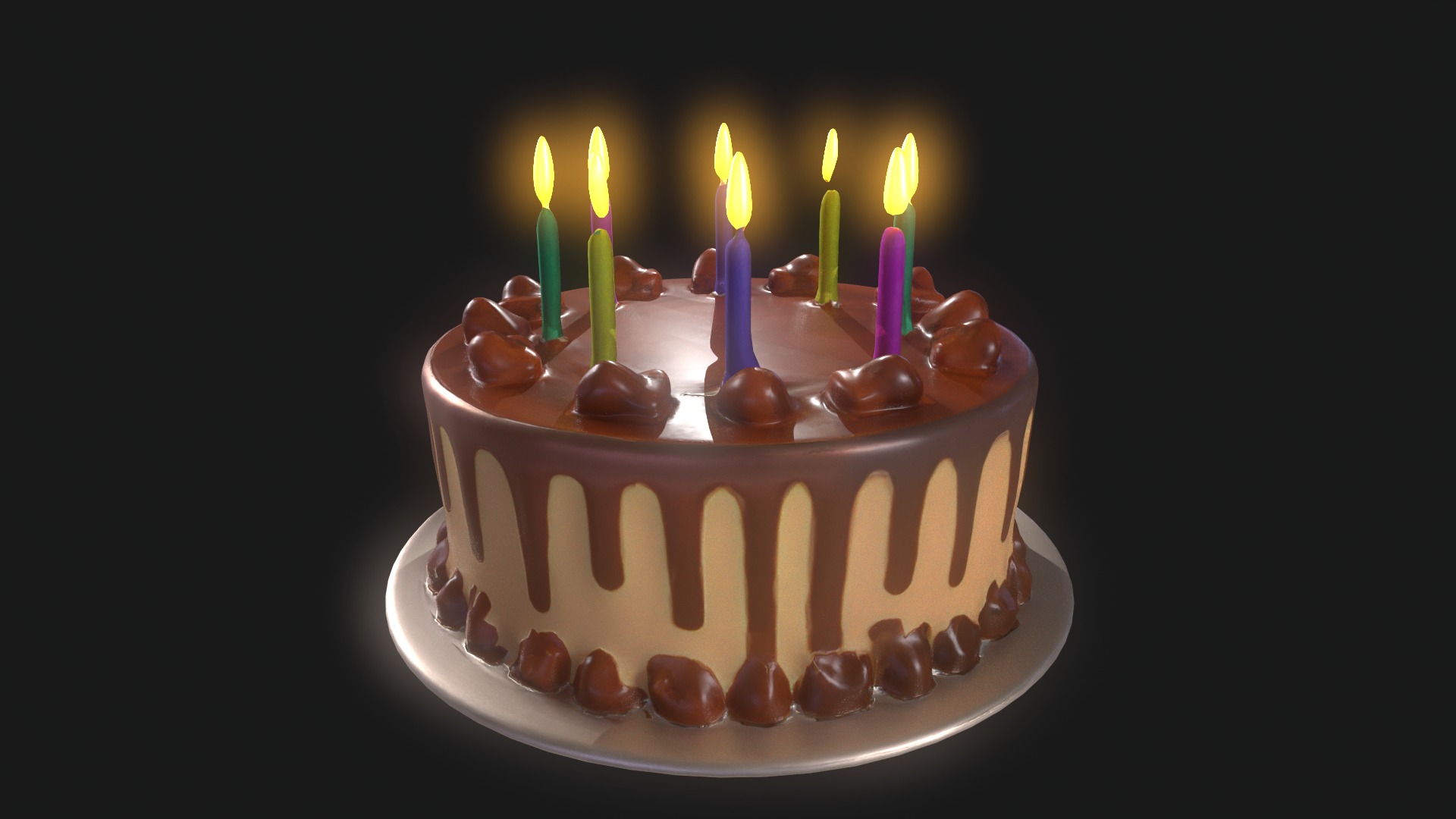 Chocolate Cake 3D model_1