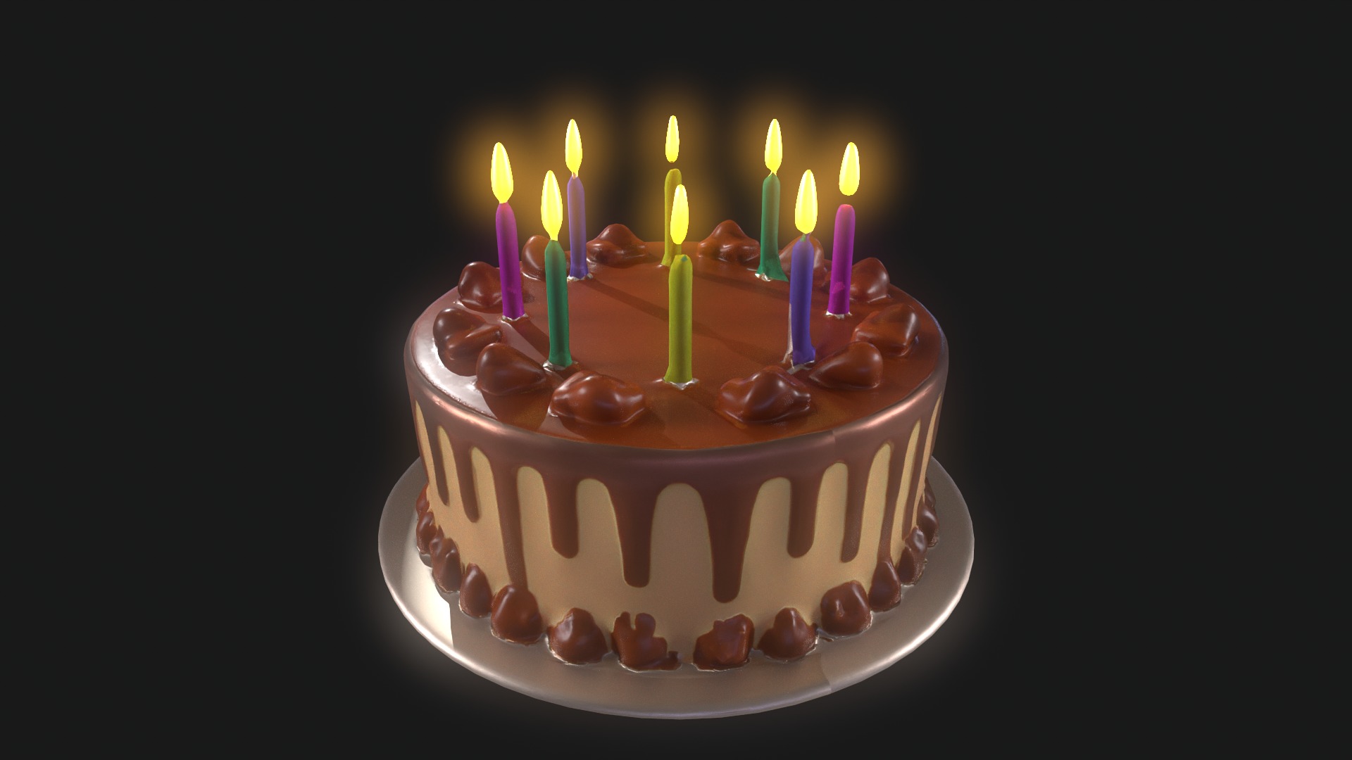 Chocolate Cake 3D model_2
