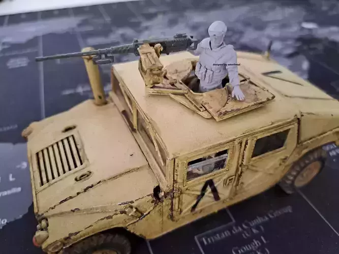 MODERN SOLDIER HUMVEE HUMMER MACHINE GUN  ITALERI TAMIYA 3D print model