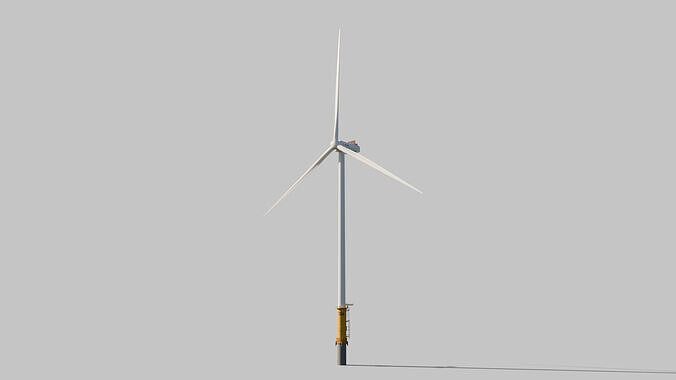 Offshore wind turbine 235 m radius Free 3D model