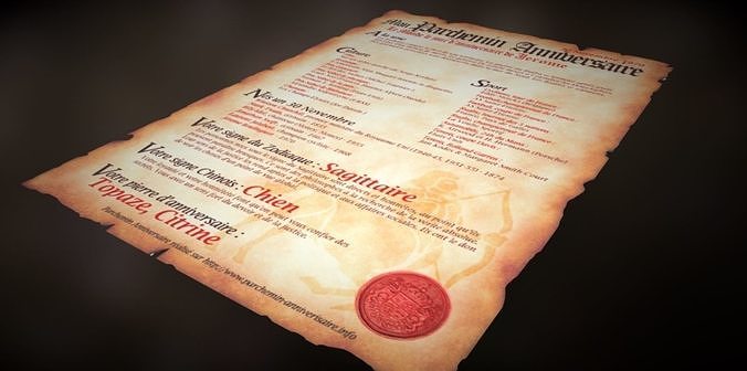 Parchment 3D model