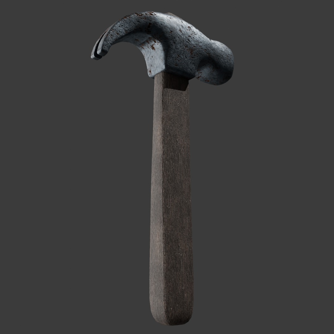 Hammer Free low-poly 3D model_1