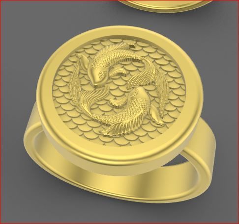 zodiac rings 3D print model_6
