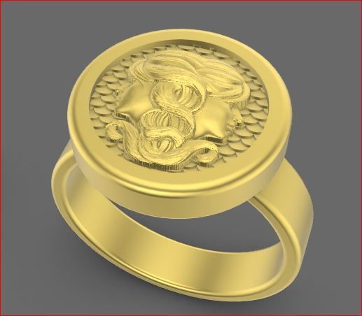 zodiac rings 3D print model_14