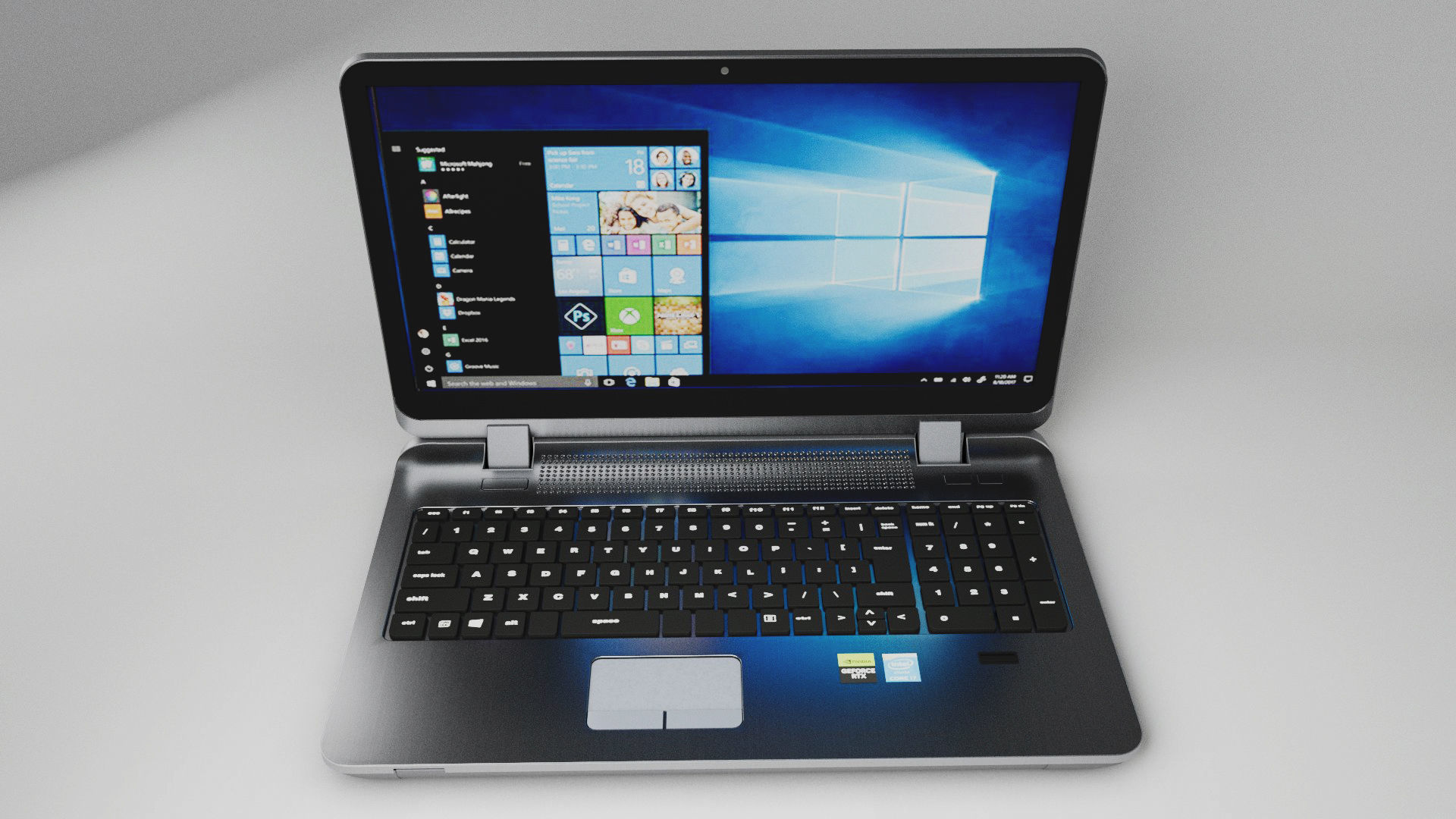 laptop Low-poly 3D model_17