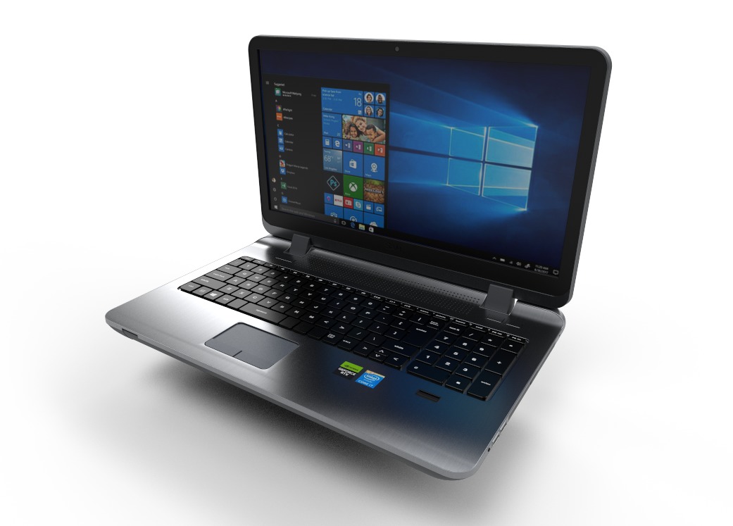 laptop Low-poly 3D model_2