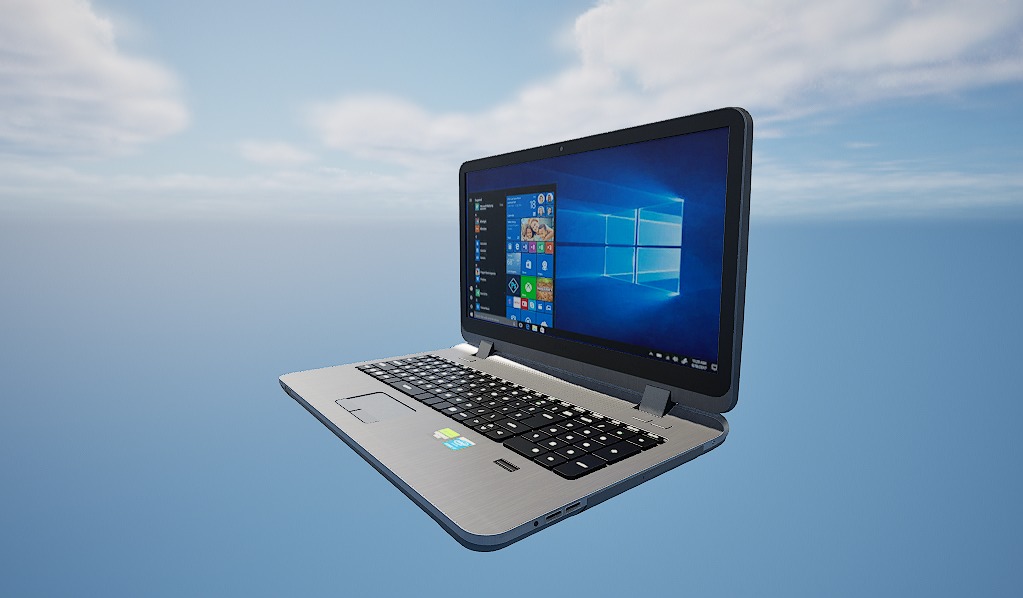 laptop Low-poly 3D model_7