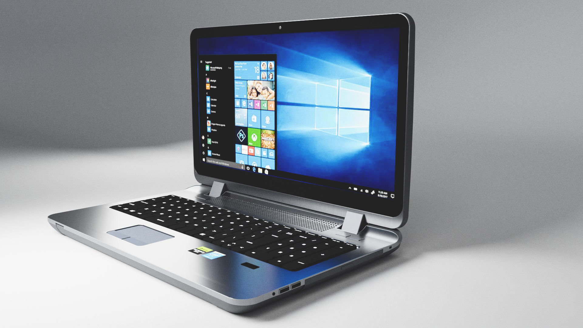 laptop Low-poly 3D model_14