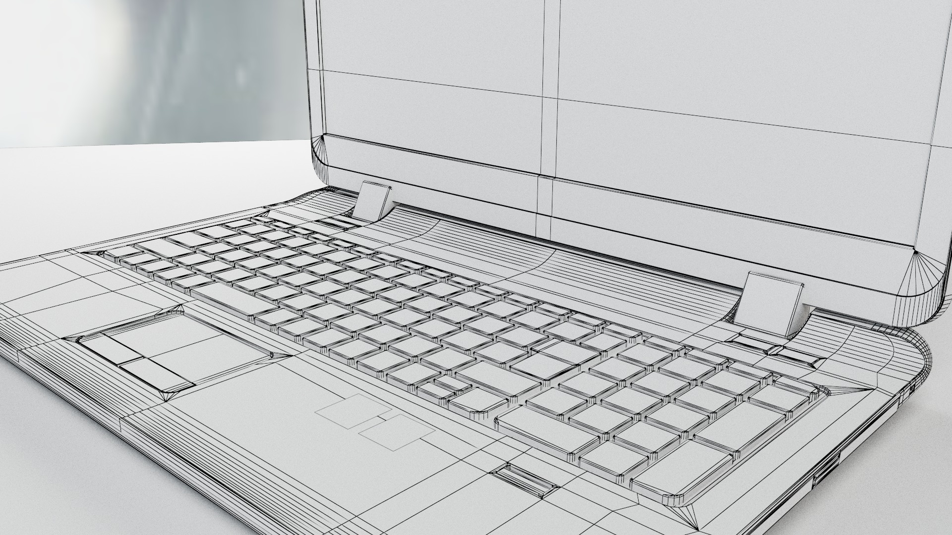 laptop Low-poly 3D model_19