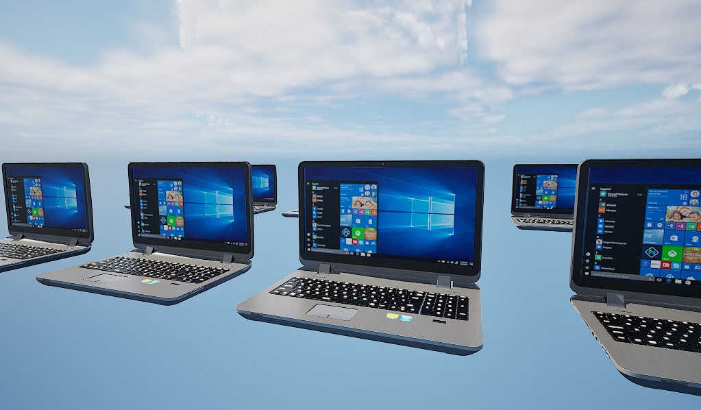 laptop Low-poly 3D model_11