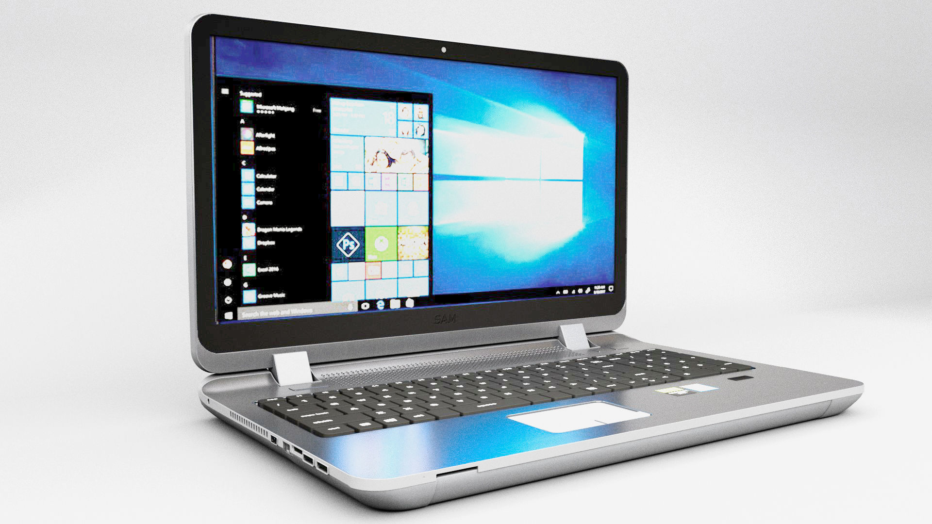 laptop Low-poly 3D model_15