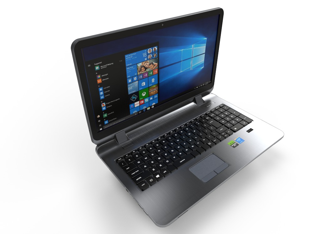 laptop Low-poly 3D model_4