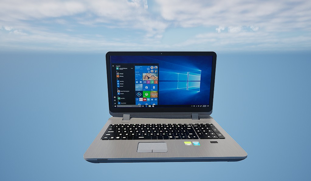 laptop Low-poly 3D model_8