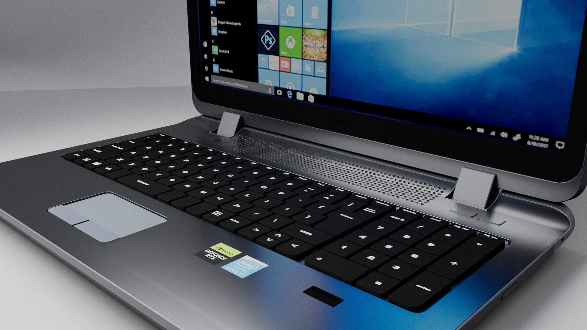 laptop Low-poly 3D model_18