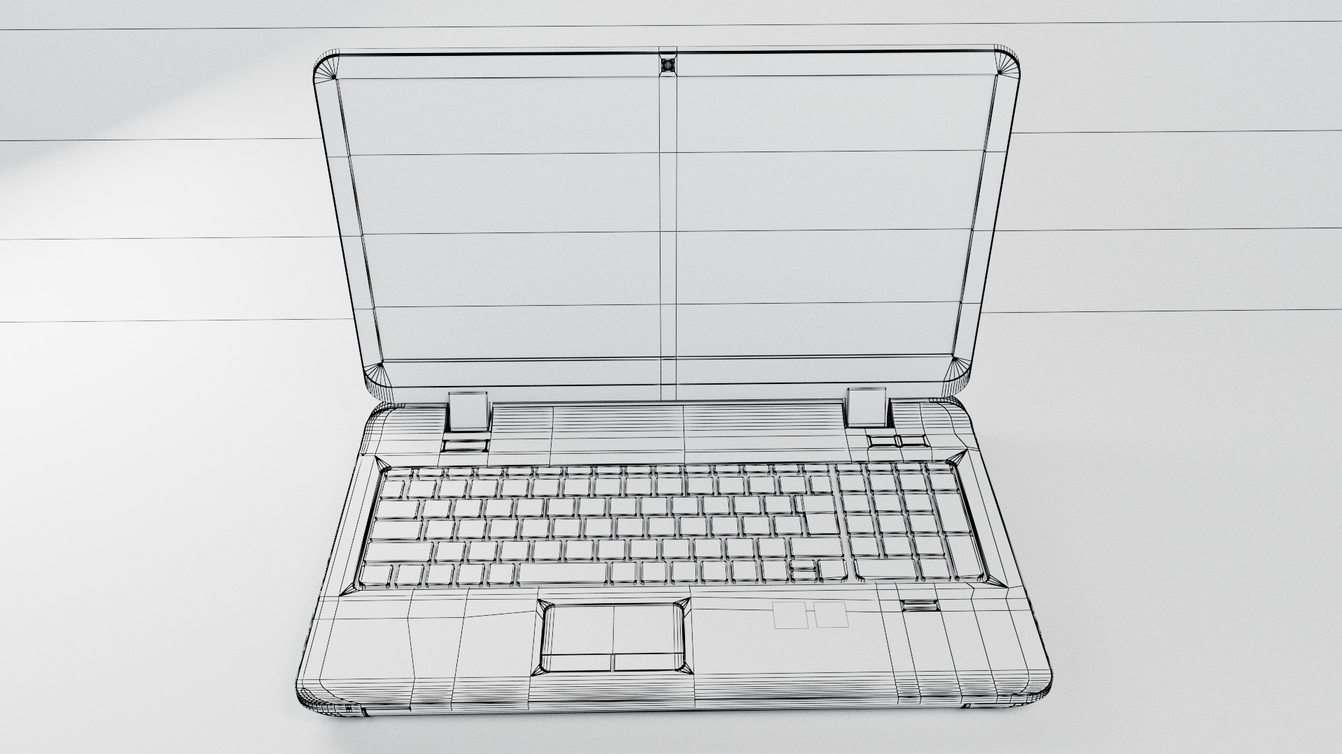 laptop Low-poly 3D model_20