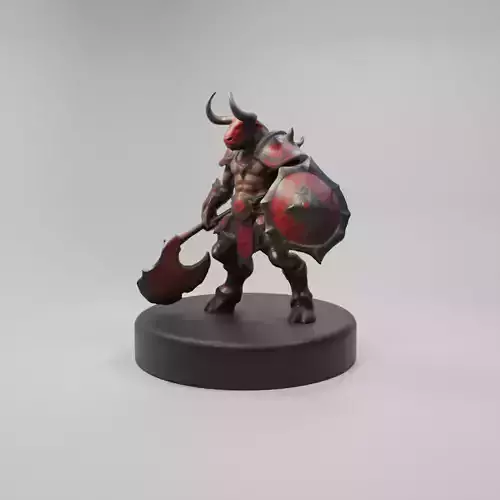 Minotaur Warrior Stylized Character for Games  Animation