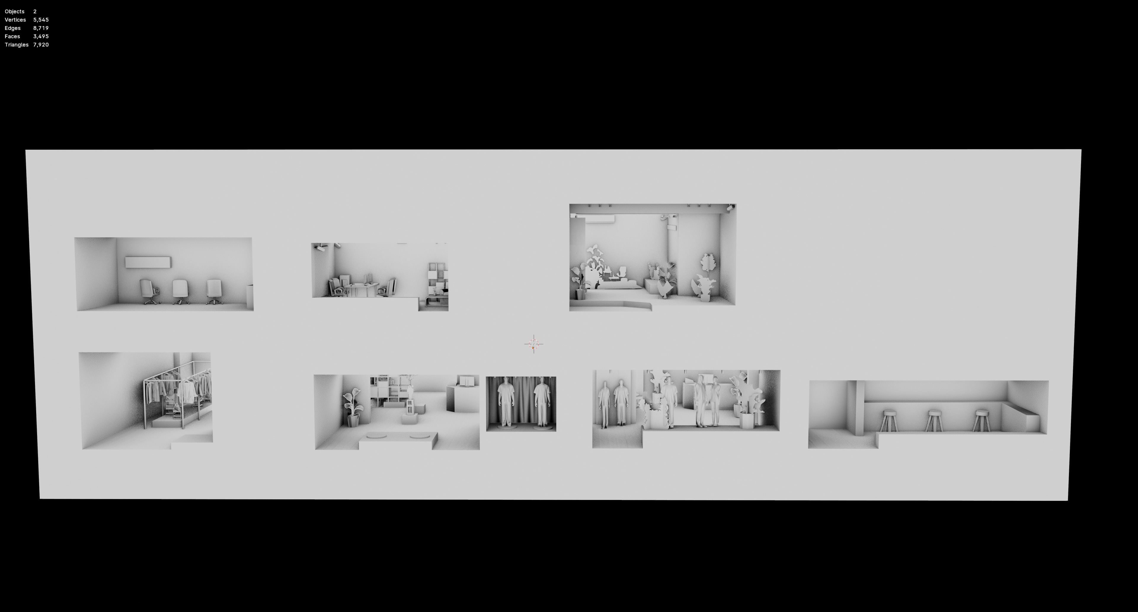 Low Poly Storefront Pack Low-poly 3D model_7